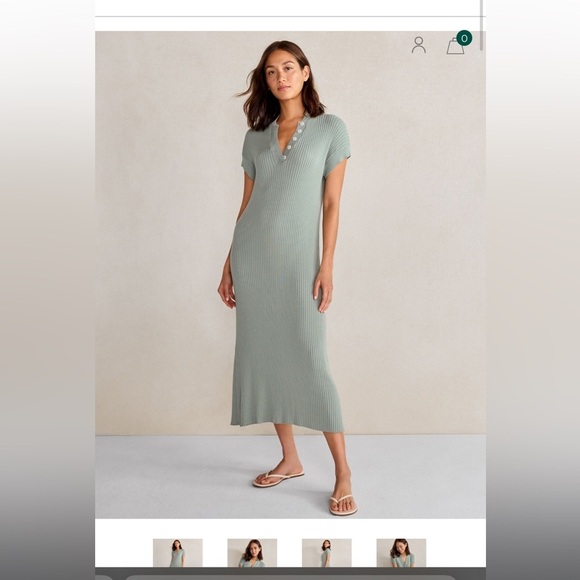 Varley Dresses & Skirts - Sage Green Ribbed Varley Dress
